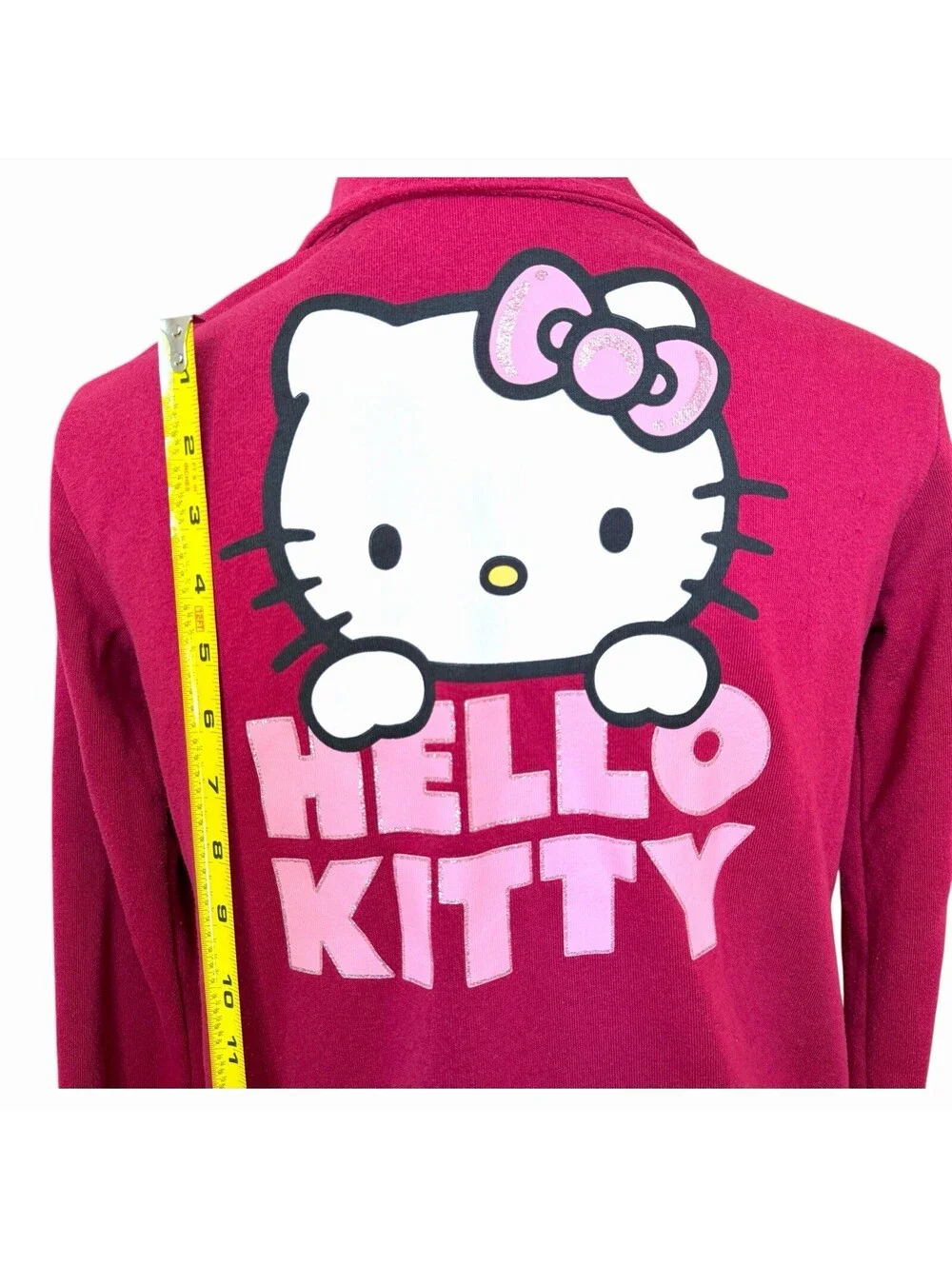 Girl’s Sanrio Hello Kitty Red Fleece Button Down Fleece Shirt Jacket Shacket XL